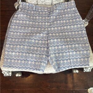Diane Von Furstenberg Blue and White Patterned Women Shorts